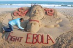 Ebola awareness through sand art