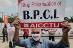 Protest against BPCL privatisation Protest against BPCL privatisation