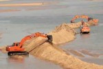 Sand mining on Kuakhai river bed
